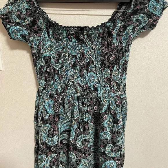 Xhilaration Floral Off Shoulder Short Sleeve Dress - Picture 3 of 7